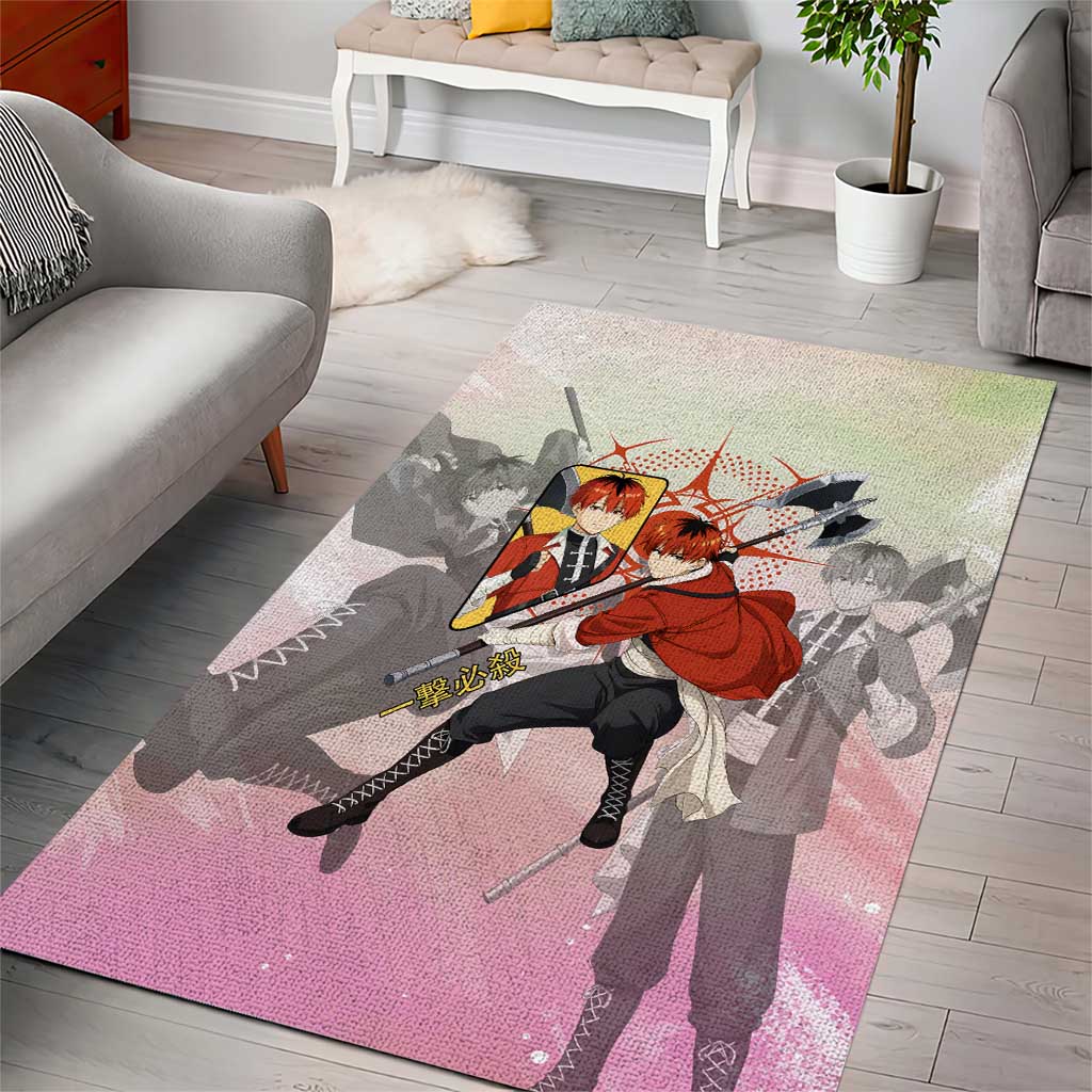 Stark Frieren Beyond Journey’s End Area Rug Dynamic Anime Warrior Style
