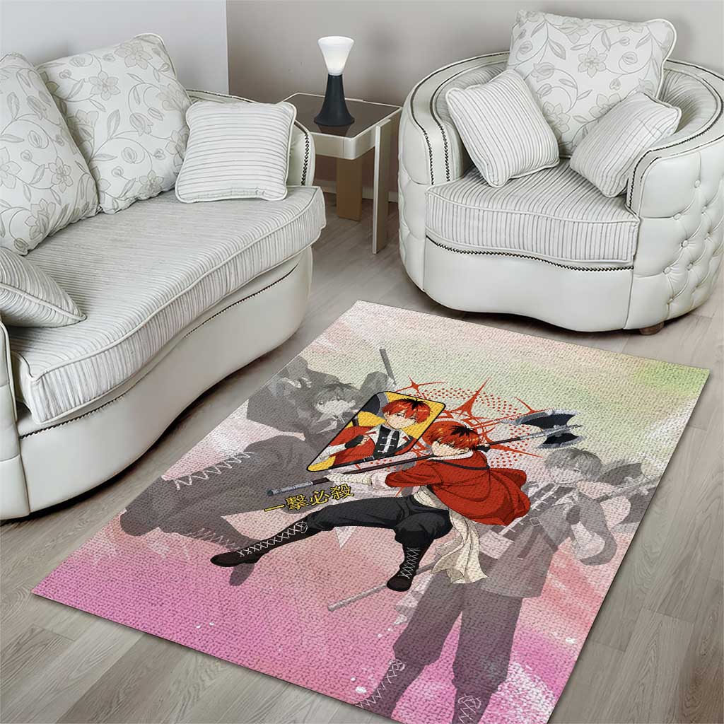 Stark Frieren Beyond Journey’s End Area Rug Dynamic Anime Warrior Style