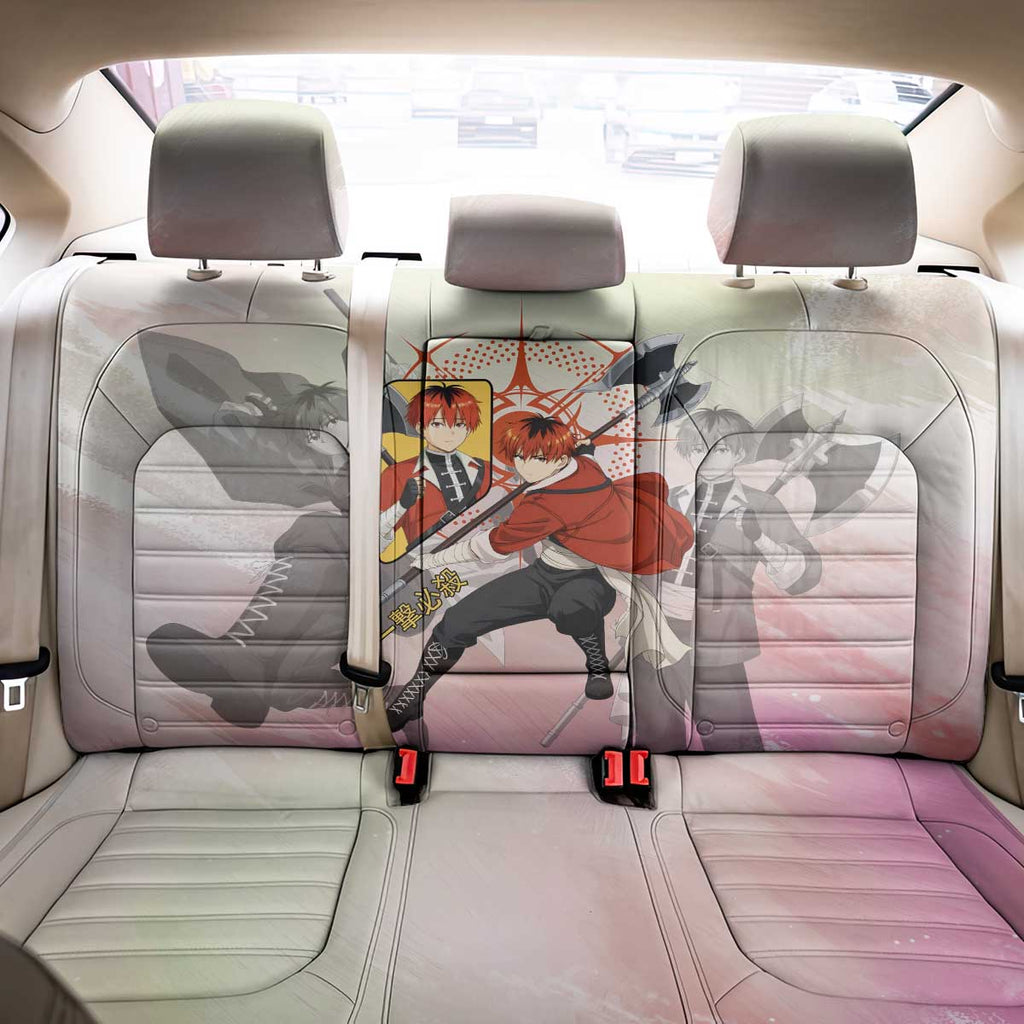 Stark Frieren Beyond Journey’s End Back Car Seat Cover Dynamic Anime Warrior Style