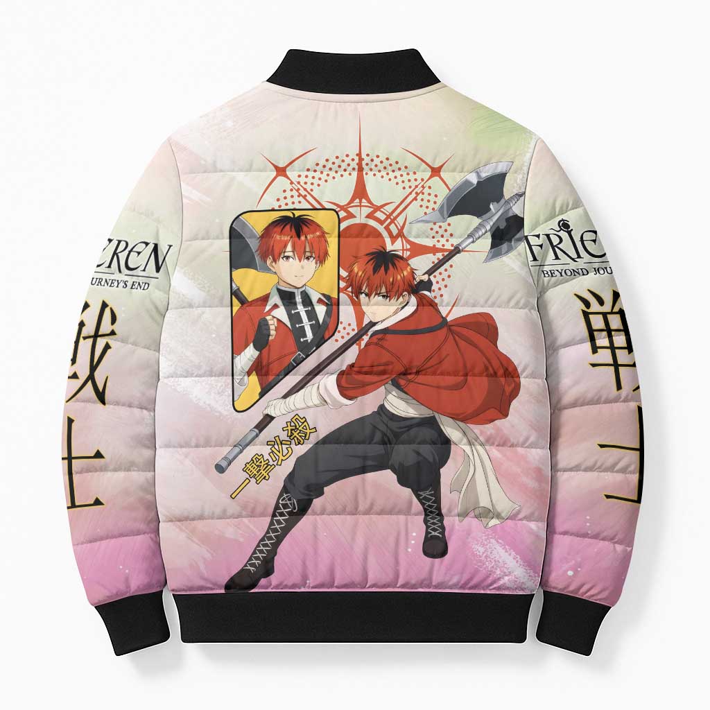 Stark Frieren Beyond Journey’s End Bomber Puffer Jacket Dynamic Anime Warrior Style
