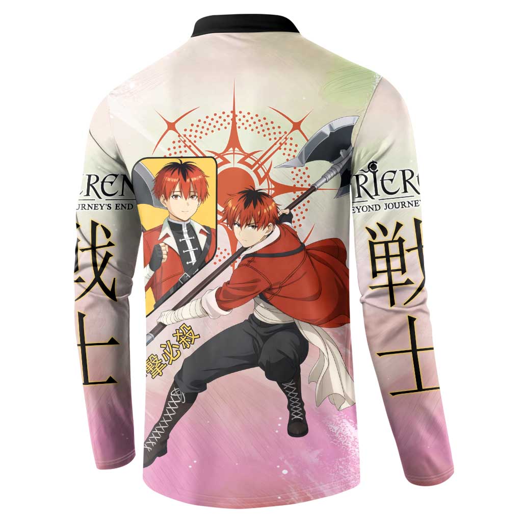 Stark Frieren Beyond Journey’s End Button Sweatshirt Dynamic Anime Warrior Style