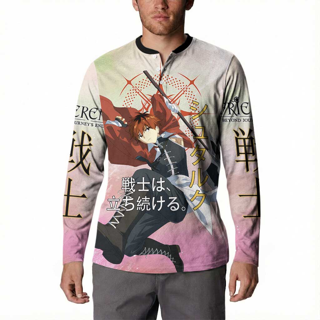 Stark Frieren Beyond Journey’s End Button Sweatshirt Dynamic Anime Warrior Style