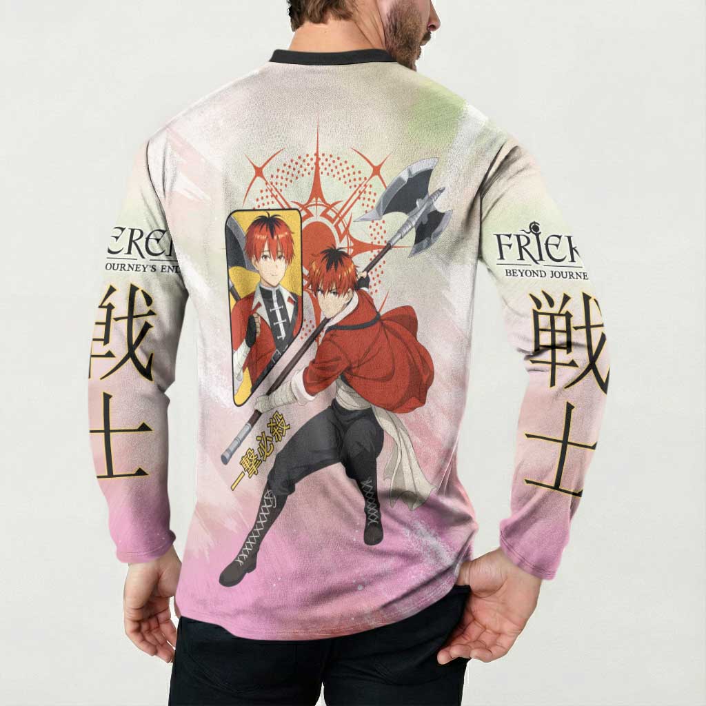Stark Frieren Beyond Journey’s End Button Sweatshirt Dynamic Anime Warrior Style