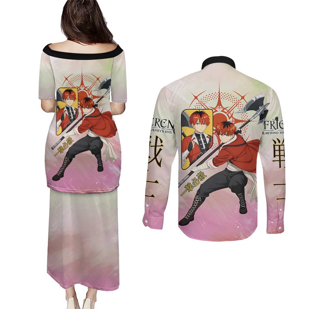 Stark Frieren Beyond Journey’s End Couples Matching Puletasi and Long Sleeve Button Shirt Dynamic Anime Warrior Style