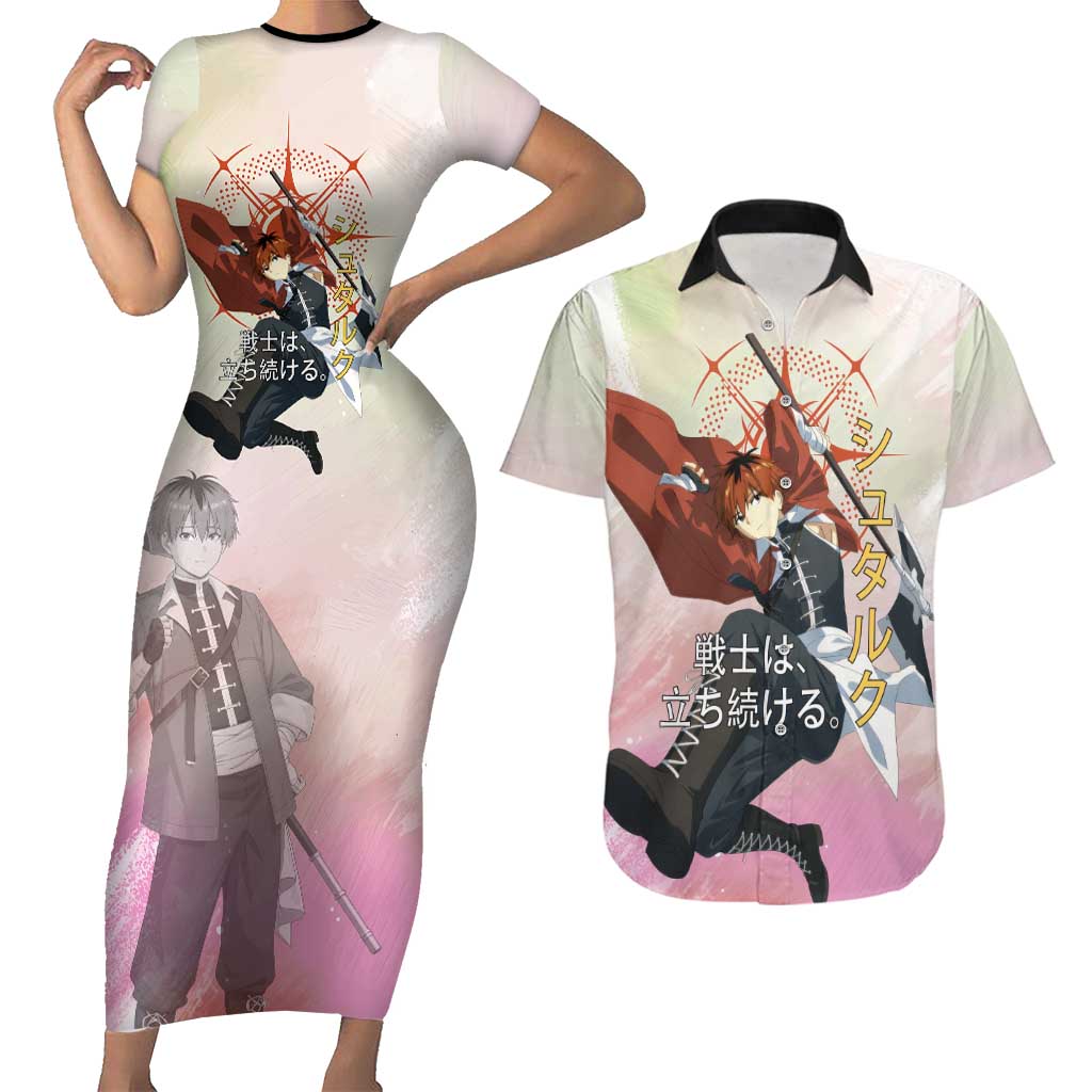 Stark Frieren Beyond Journey’s End Couples Matching Short Sleeve Bodycon Dress and Hawaiian Shirt Dynamic Anime Warrior Style