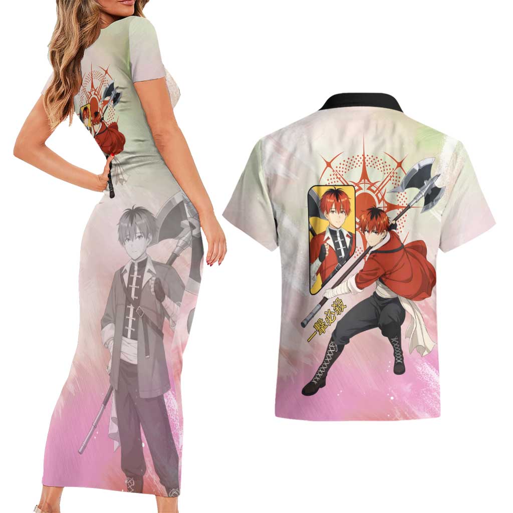 Stark Frieren Beyond Journey’s End Couples Matching Short Sleeve Bodycon Dress and Hawaiian Shirt Dynamic Anime Warrior Style