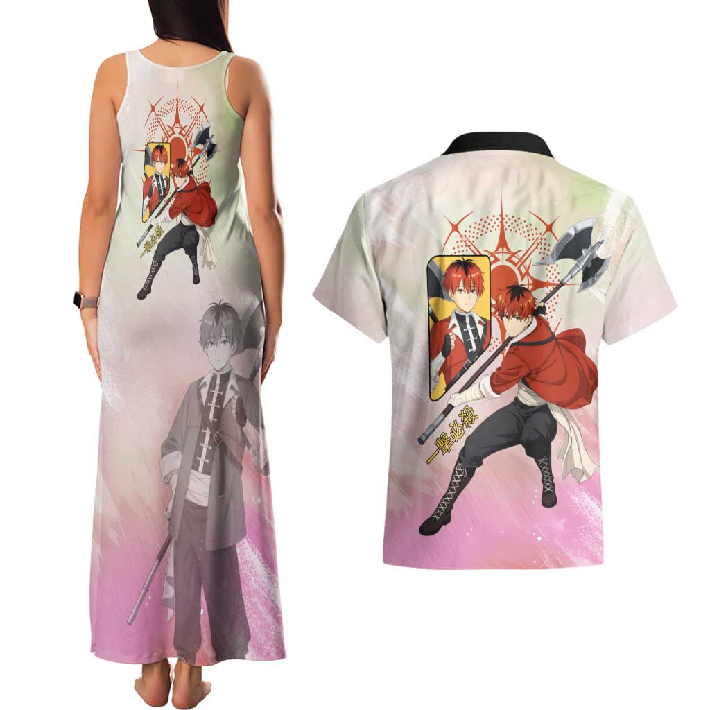 Stark Frieren Beyond Journey’s End Couples Matching Tank Maxi Dress and Hawaiian Shirt Dynamic Anime Warrior Style