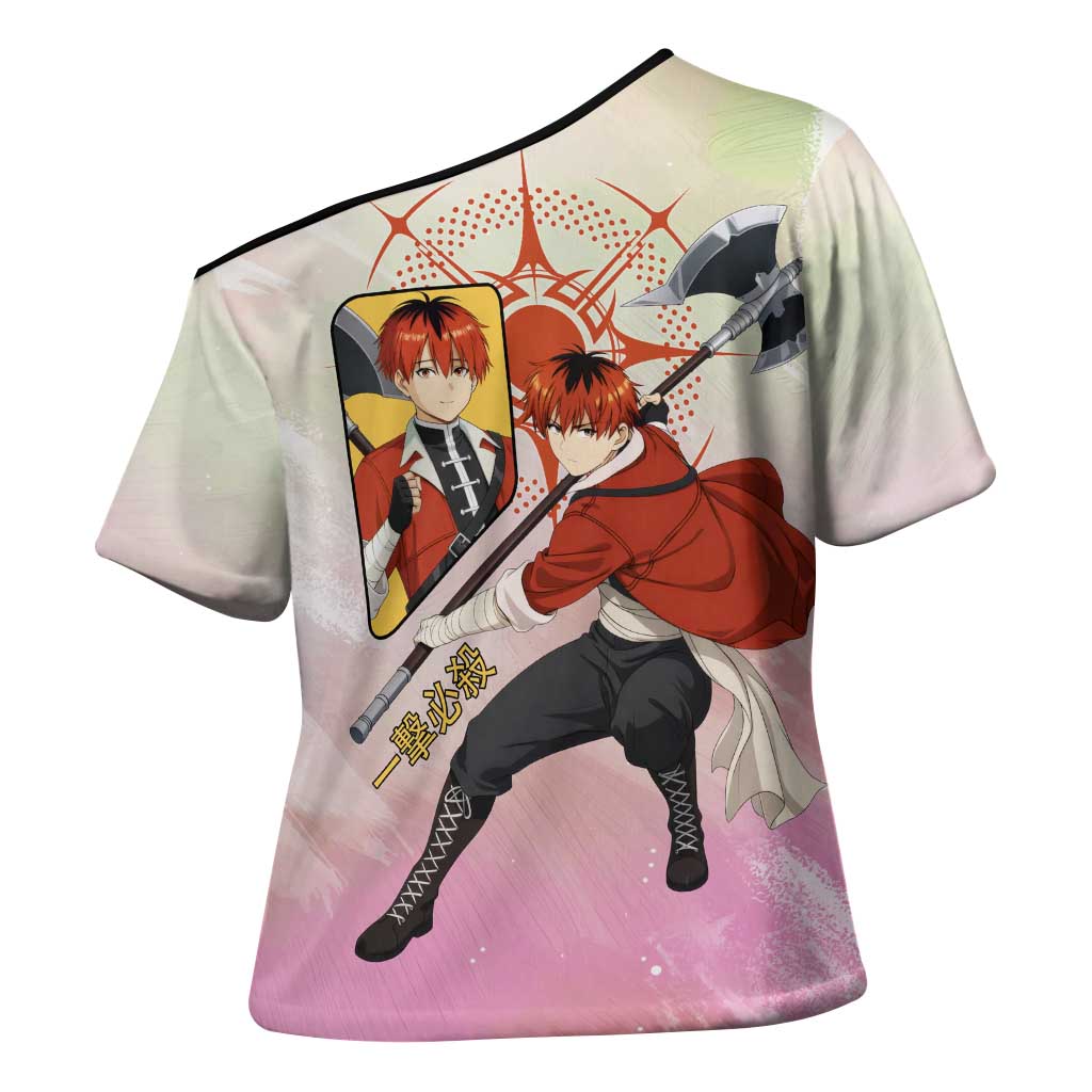 Stark Frieren Beyond Journey’s End Cross Shoulder Shirt Dynamic Anime Warrior Style
