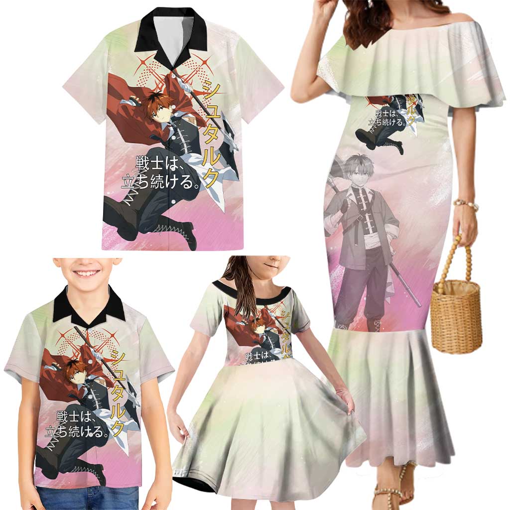 Stark Frieren Beyond Journey’s End Family Matching Mermaid Dress and Hawaiian Shirt Dynamic Anime Warrior Style