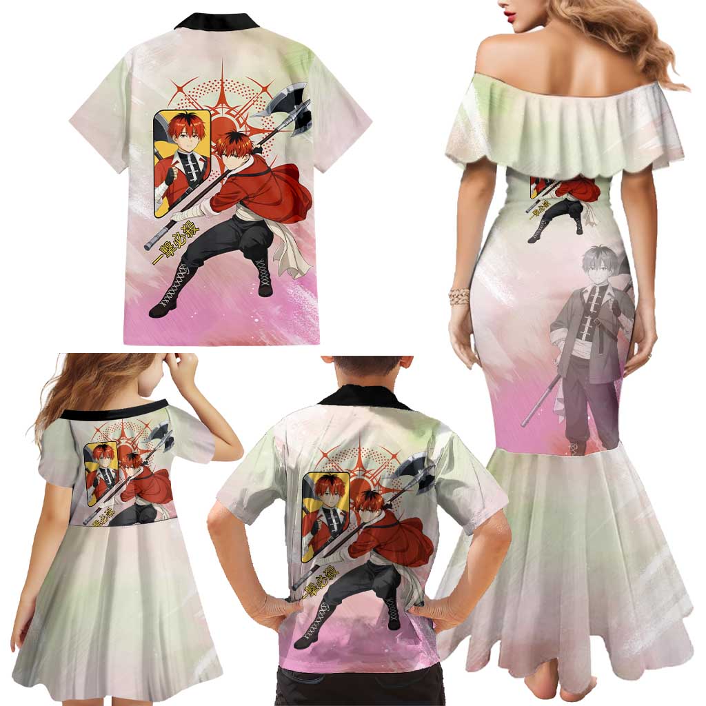 Stark Frieren Beyond Journey’s End Family Matching Mermaid Dress and Hawaiian Shirt Dynamic Anime Warrior Style