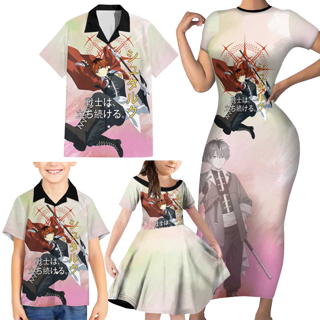 Stark Frieren Beyond Journey’s End Family Matching Short Sleeve Bodycon Dress and Hawaiian Shirt Dynamic Anime Warrior Style