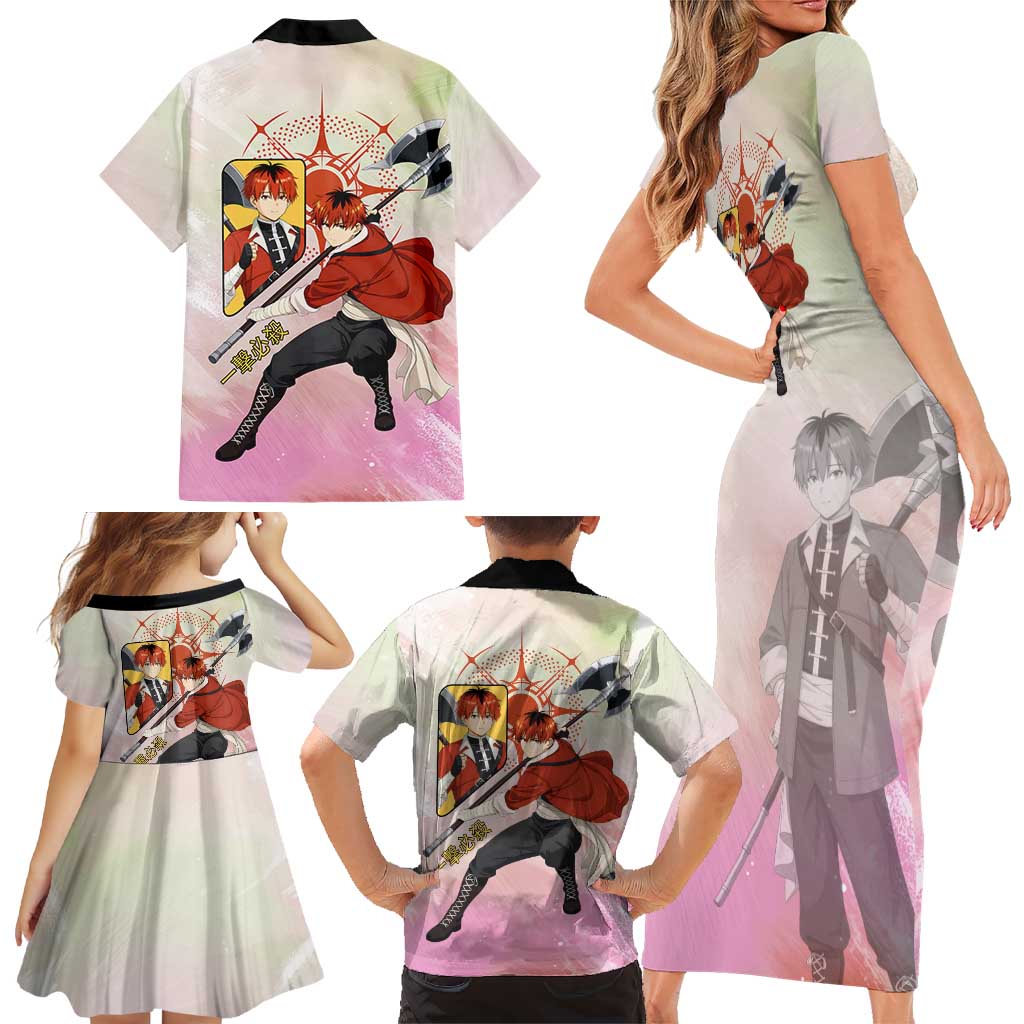Stark Frieren Beyond Journey’s End Family Matching Short Sleeve Bodycon Dress and Hawaiian Shirt Dynamic Anime Warrior Style