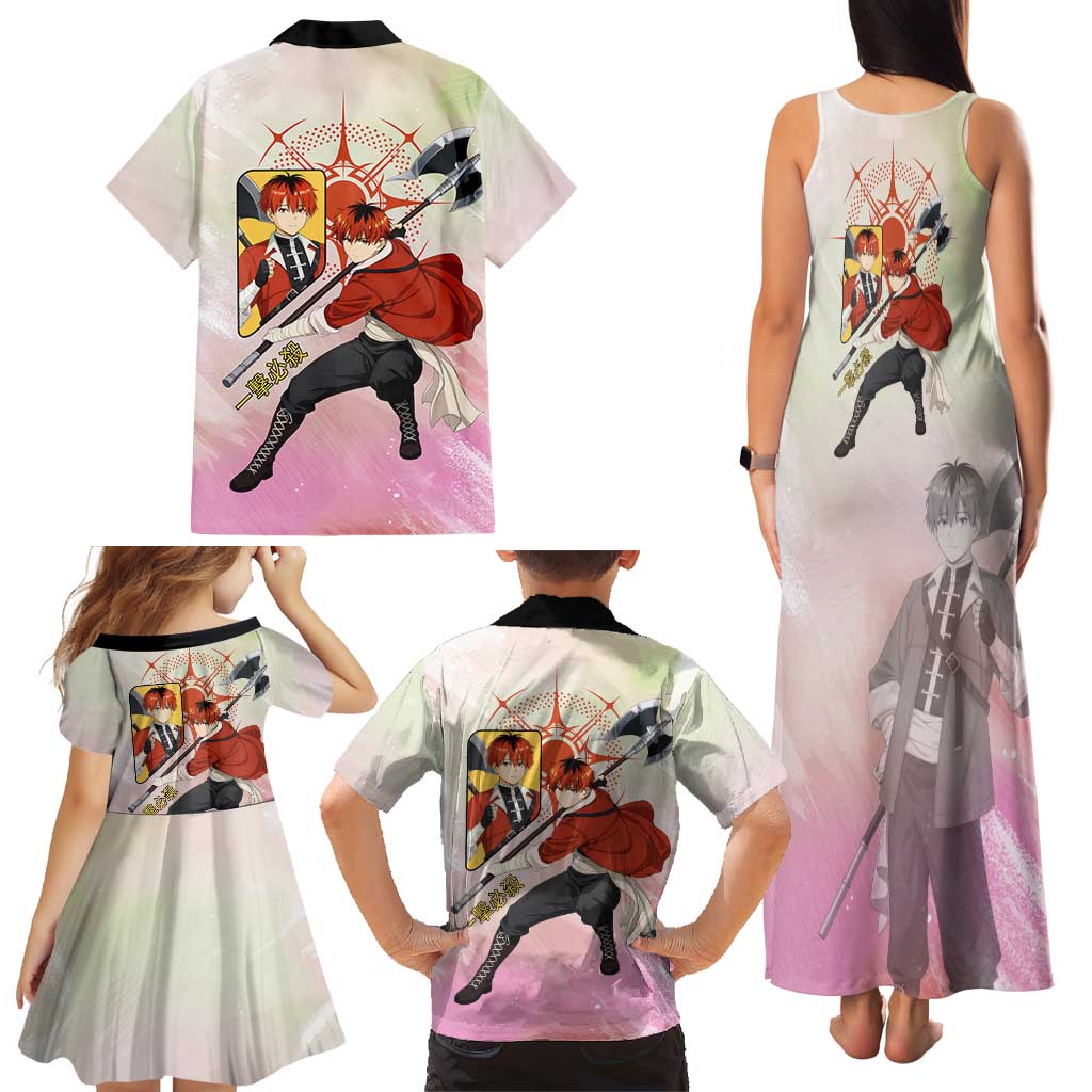 Stark Frieren Beyond Journey’s End Family Matching Tank Maxi Dress and Hawaiian Shirt Dynamic Anime Warrior Style