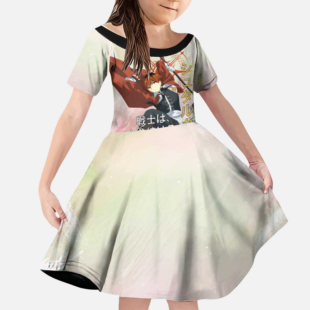 Stark Frieren Beyond Journey’s End Kid Short Sleeve Dress Dynamic Anime Warrior Style