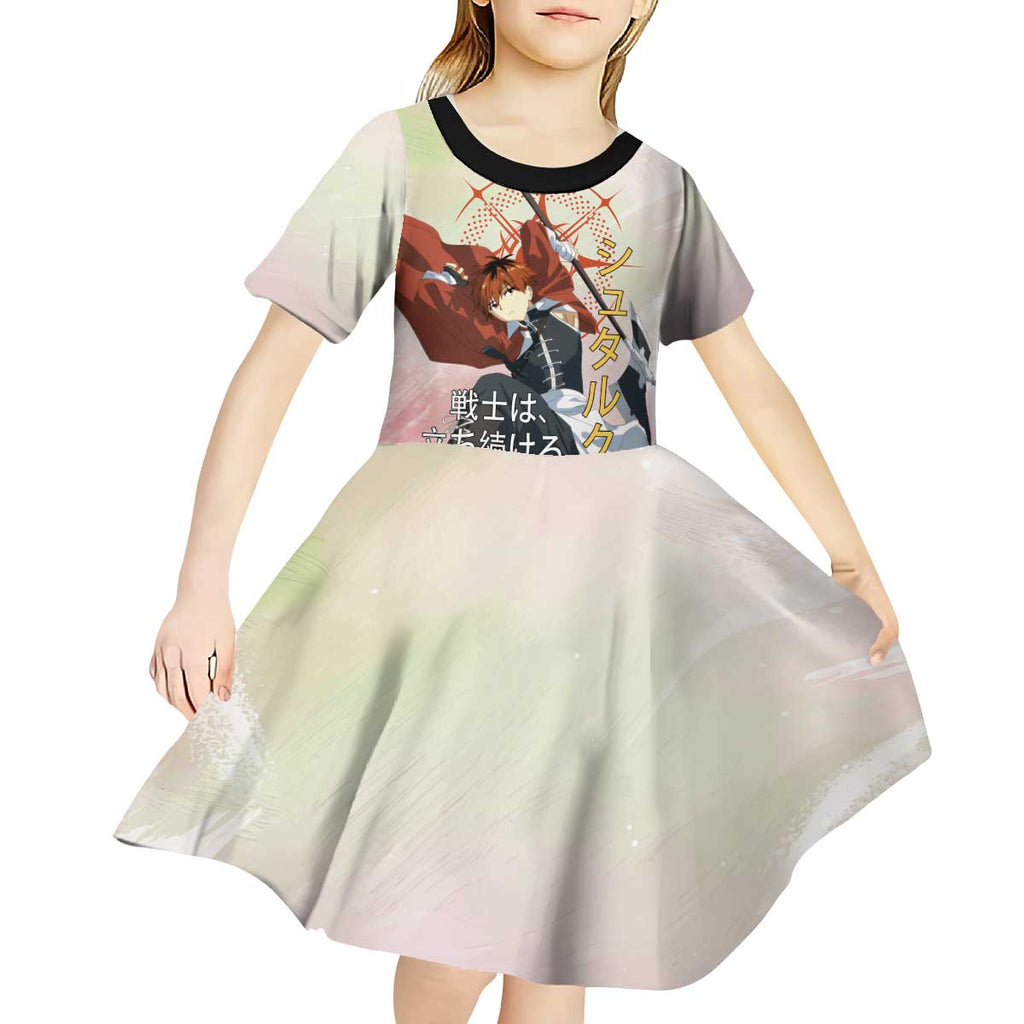 Stark Frieren Beyond Journey’s End Kid Short Sleeve Dress Dynamic Anime Warrior Style