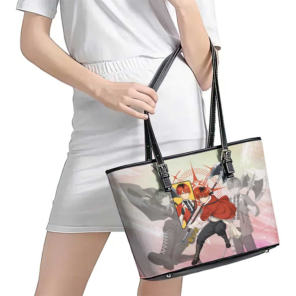 Stark Frieren Beyond Journey’s End Leather Tote Bag Dynamic Anime Warrior Style