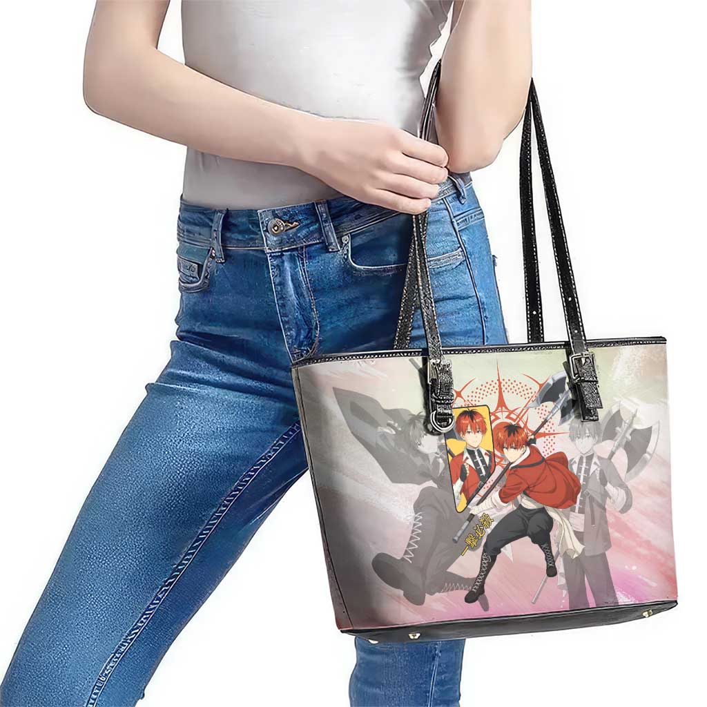 Stark Frieren Beyond Journey’s End Leather Tote Bag Dynamic Anime Warrior Style