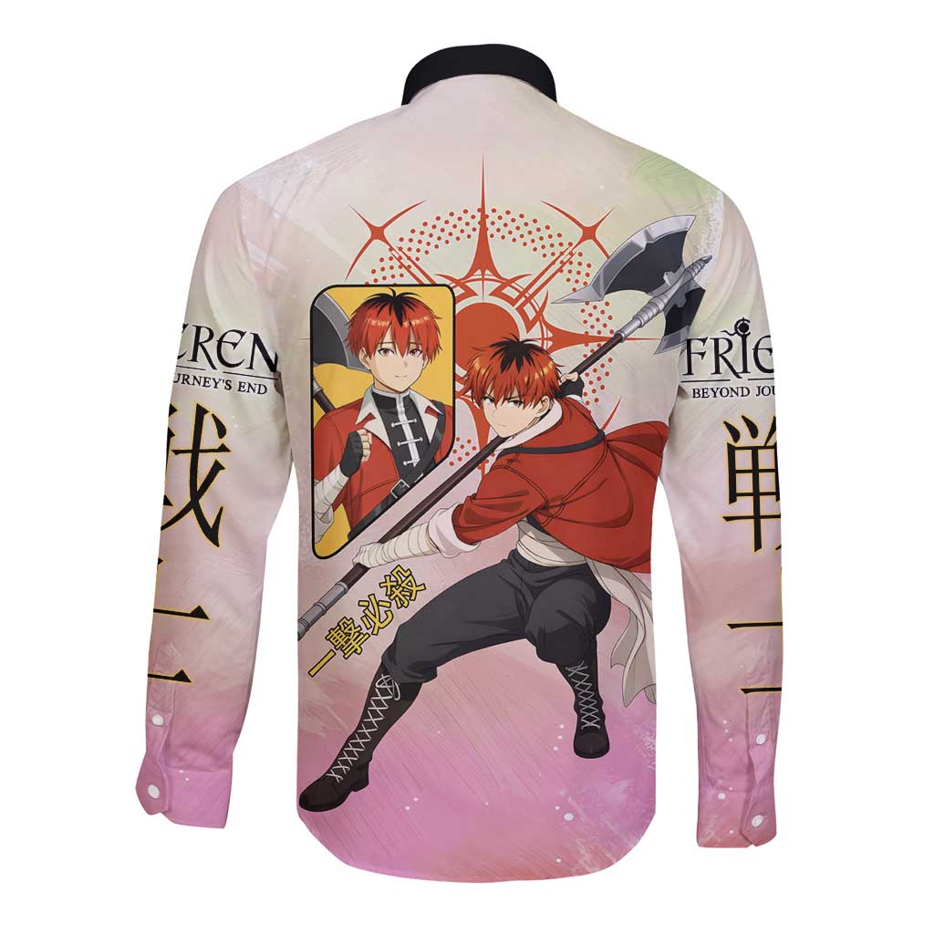 Stark Frieren Beyond Journey’s End Long Sleeve Button Shirt Dynamic Anime Warrior Style