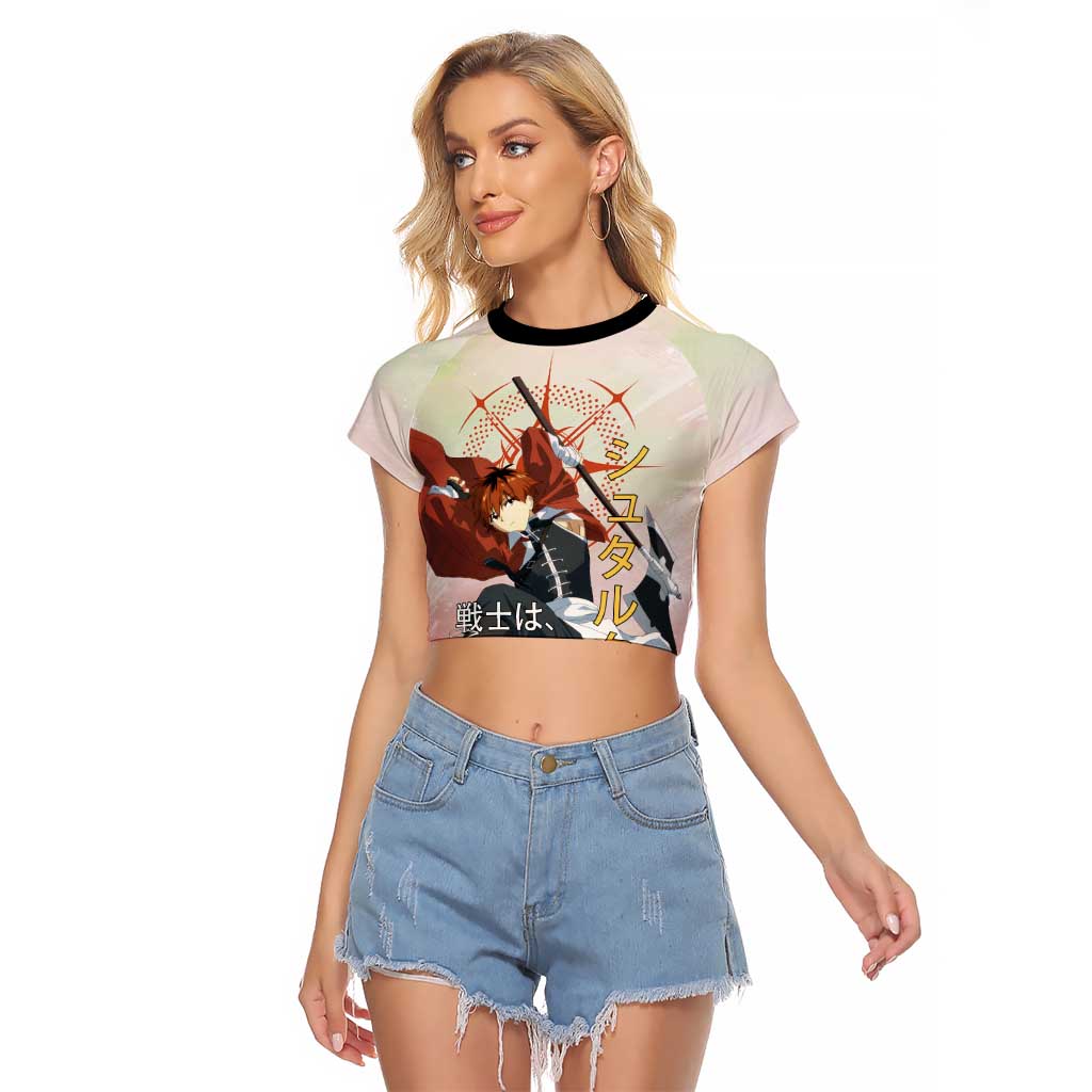 Stark Frieren Beyond Journey’s End Raglan Cropped T Shirt Dynamic Anime Warrior Style