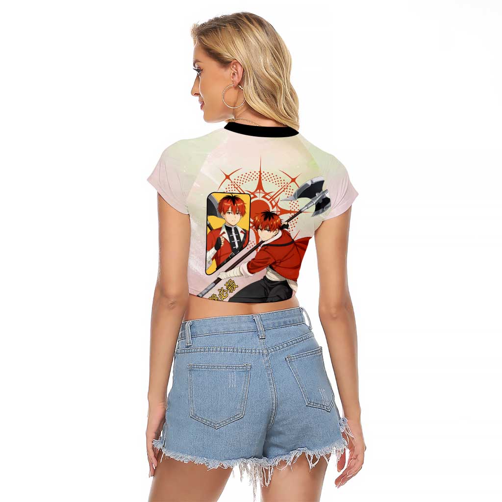 Stark Frieren Beyond Journey’s End Raglan Cropped T Shirt Dynamic Anime Warrior Style