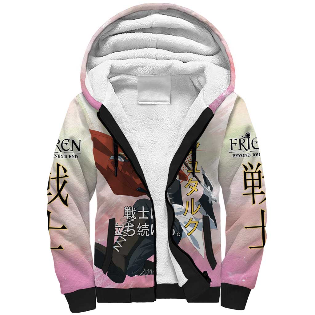 Stark Frieren Beyond Journey’s End Sherpa Hoodie Dynamic Anime Warrior Style