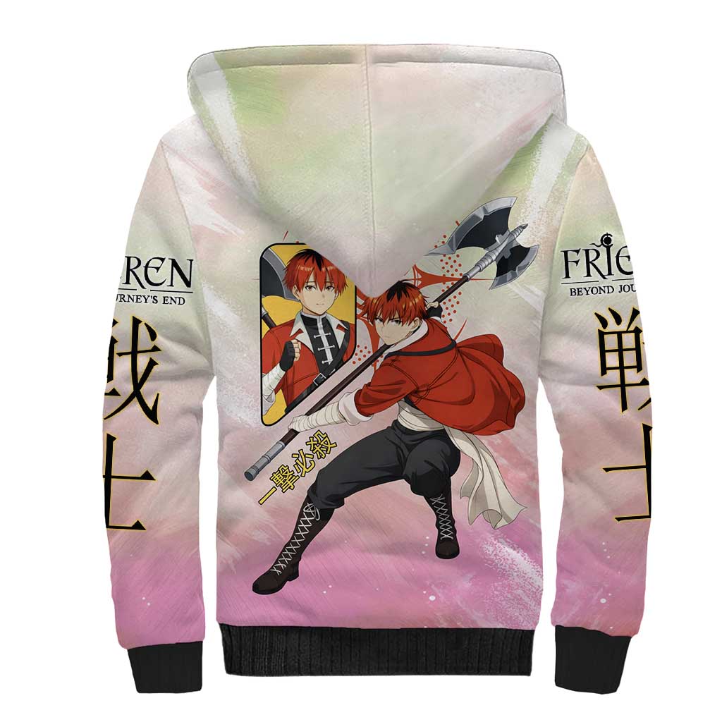 Stark Frieren Beyond Journey’s End Sherpa Hoodie Dynamic Anime Warrior Style