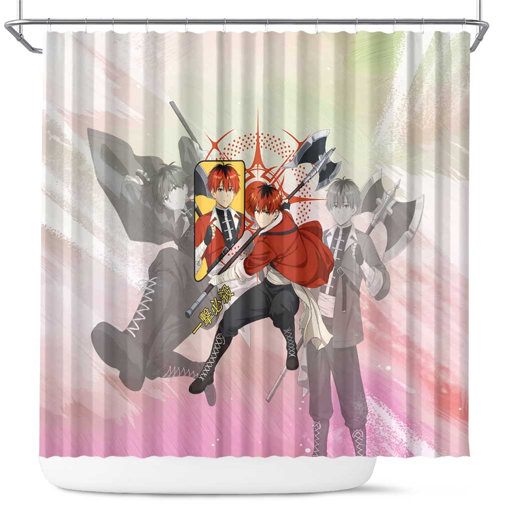 Stark Frieren Beyond Journey’s End Shower Curtain Dynamic Anime Warrior Style
