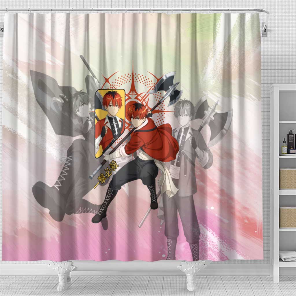 Stark Frieren Beyond Journey’s End Shower Curtain Dynamic Anime Warrior Style