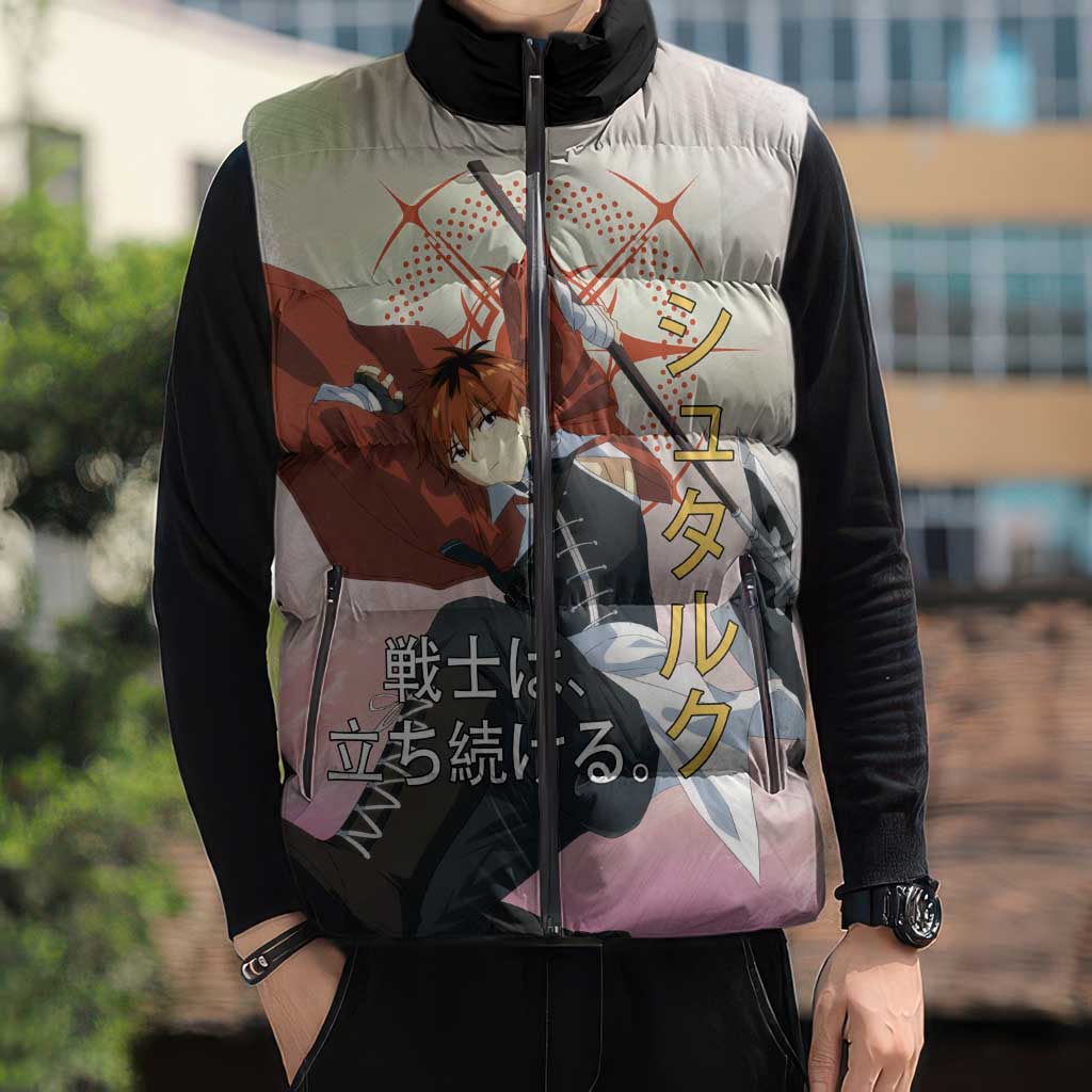Stark Frieren Beyond Journey’s End Sleeveless Puffer Jacket Dynamic Anime Warrior Style