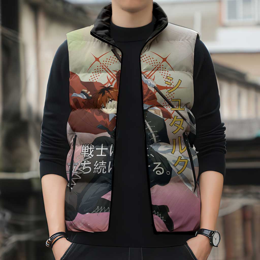 Stark Frieren Beyond Journey’s End Sleeveless Puffer Jacket Dynamic Anime Warrior Style