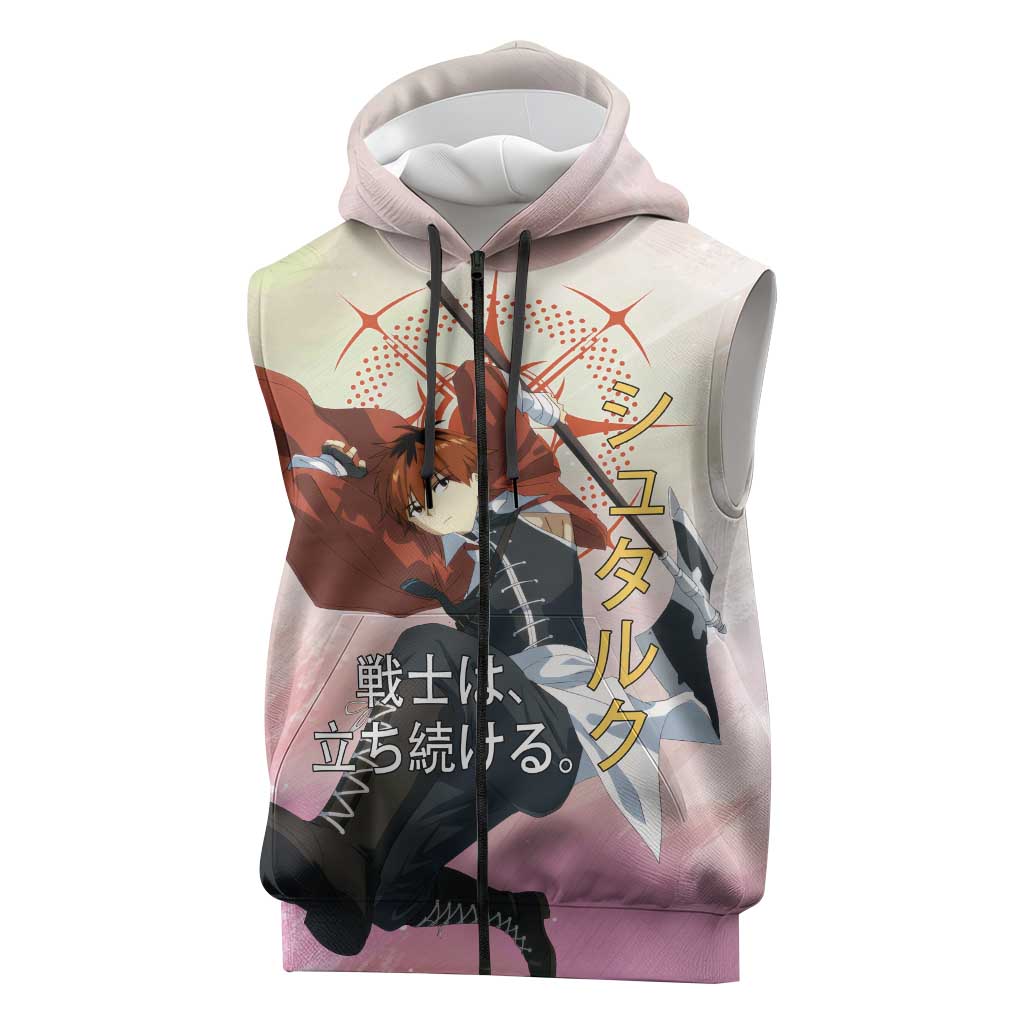 Stark Frieren Beyond Journey’s End Sleeveless Zip Hoodie Dynamic Anime Warrior Style