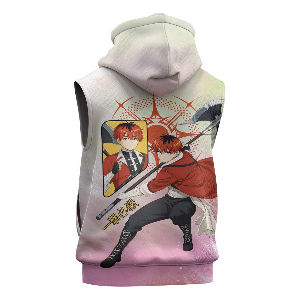 Stark Frieren Beyond Journey’s End Sleeveless Zip Hoodie Dynamic Anime Warrior Style