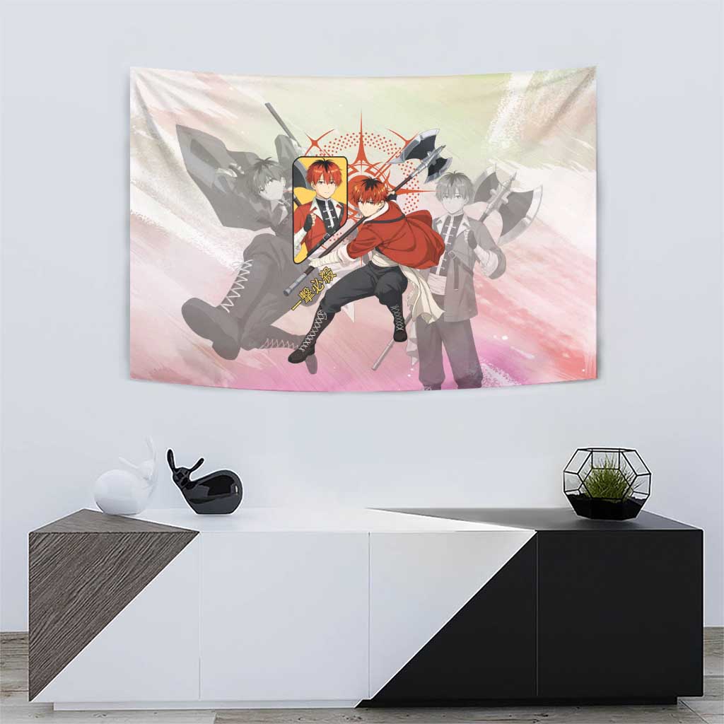 Stark Frieren Beyond Journey’s End Tapestry Dynamic Anime Warrior Style