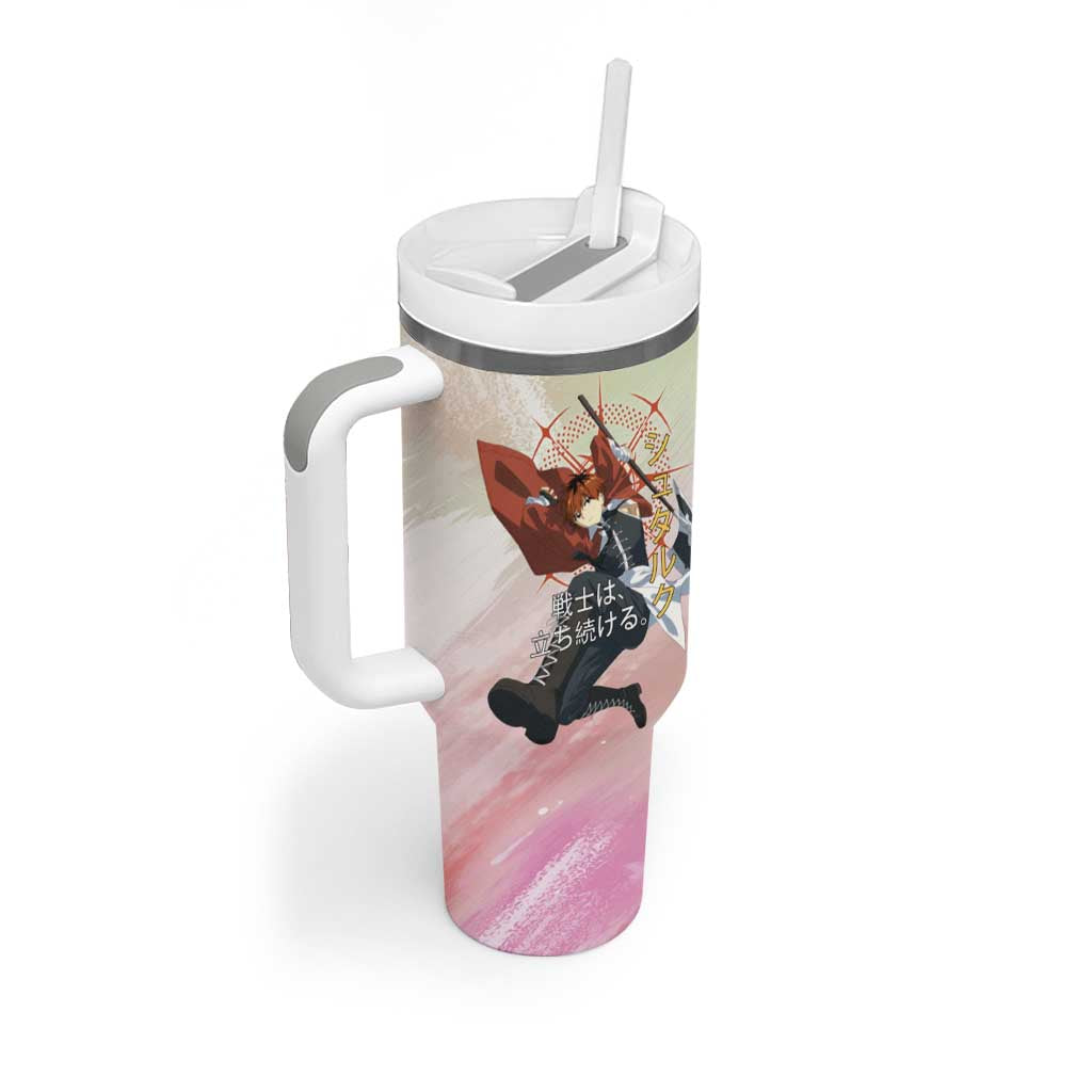 Stark Frieren Beyond Journey’s End Tumbler With Handle Dynamic Anime Warrior Style