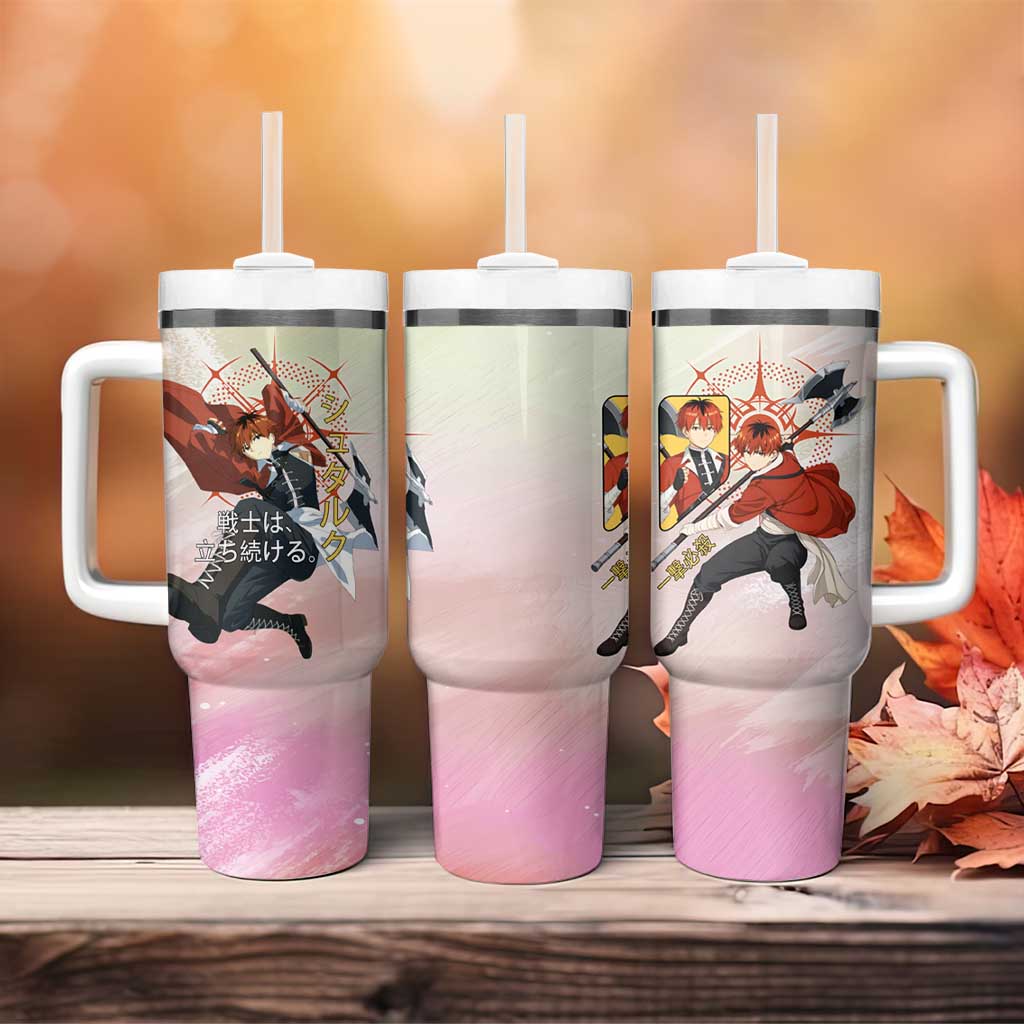 Stark Frieren Beyond Journey’s End Tumbler With Handle Dynamic Anime Warrior Style