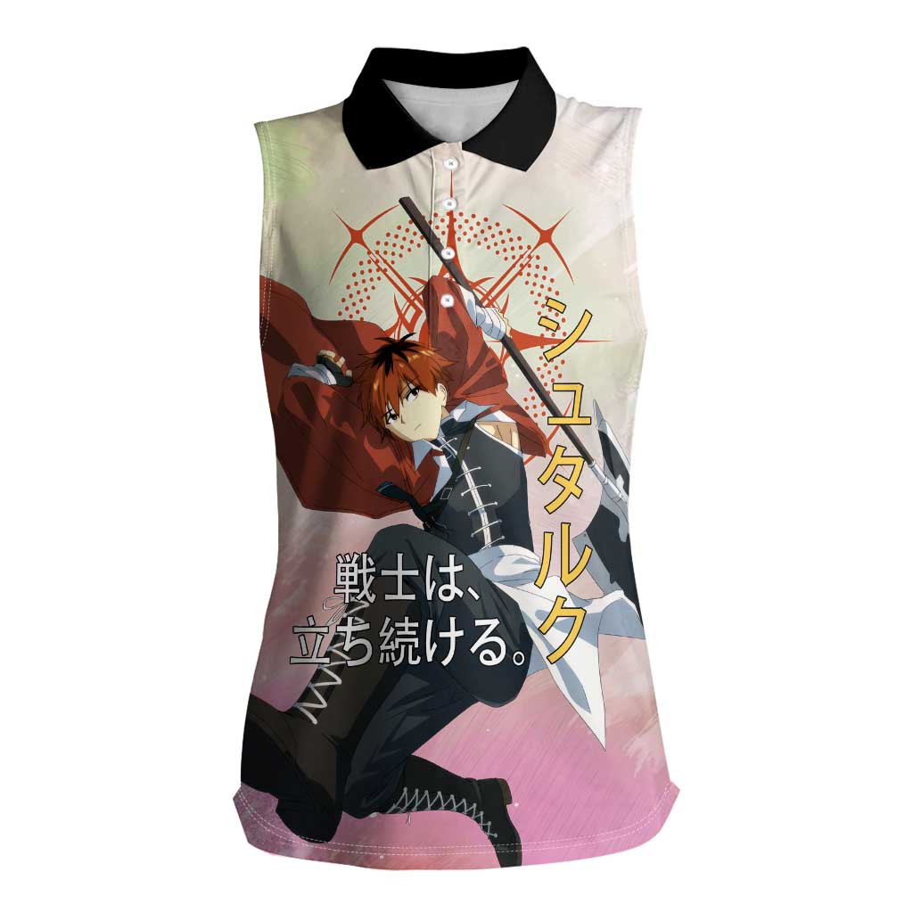 Stark Frieren Beyond Journey’s End Women Sleeveless Polo Shirt Dynamic Anime Warrior Style