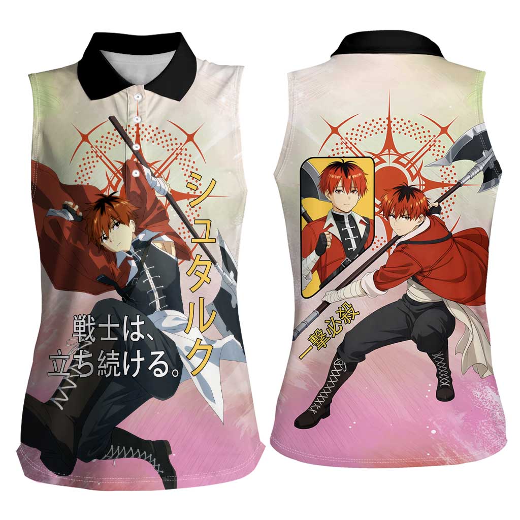 Stark Frieren Beyond Journey’s End Women Sleeveless Polo Shirt Dynamic Anime Warrior Style