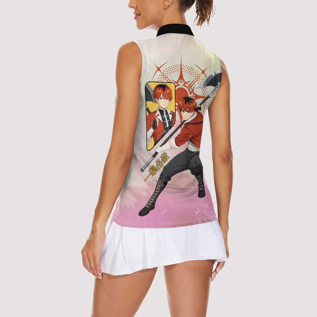 Stark Frieren Beyond Journey’s End Women Sleeveless Polo Shirt Dynamic Anime Warrior Style