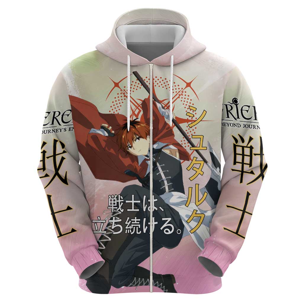 Stark Frieren Beyond Journey’s End Zip Hoodie Dynamic Anime Warrior Style