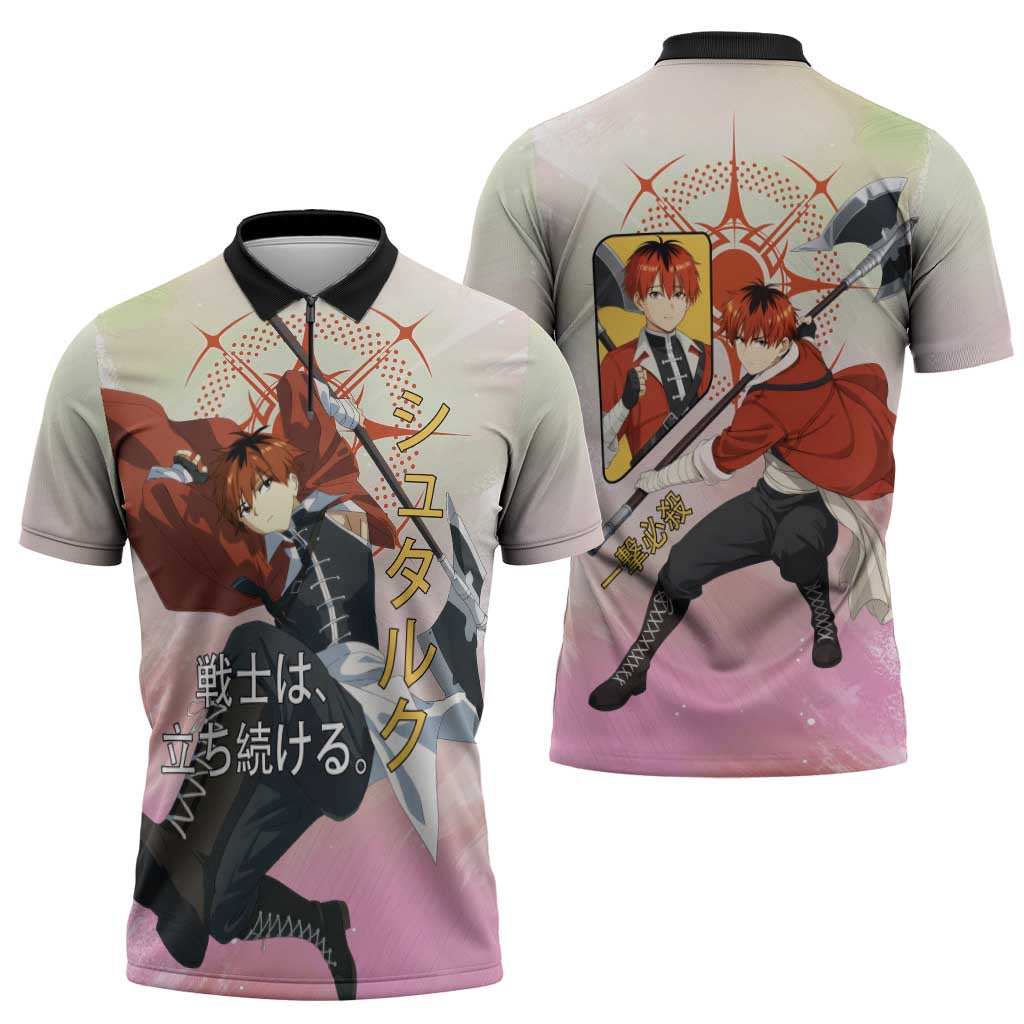 Stark Frieren Beyond Journey’s End Zipper Polo Shirt Dynamic Anime Warrior Style