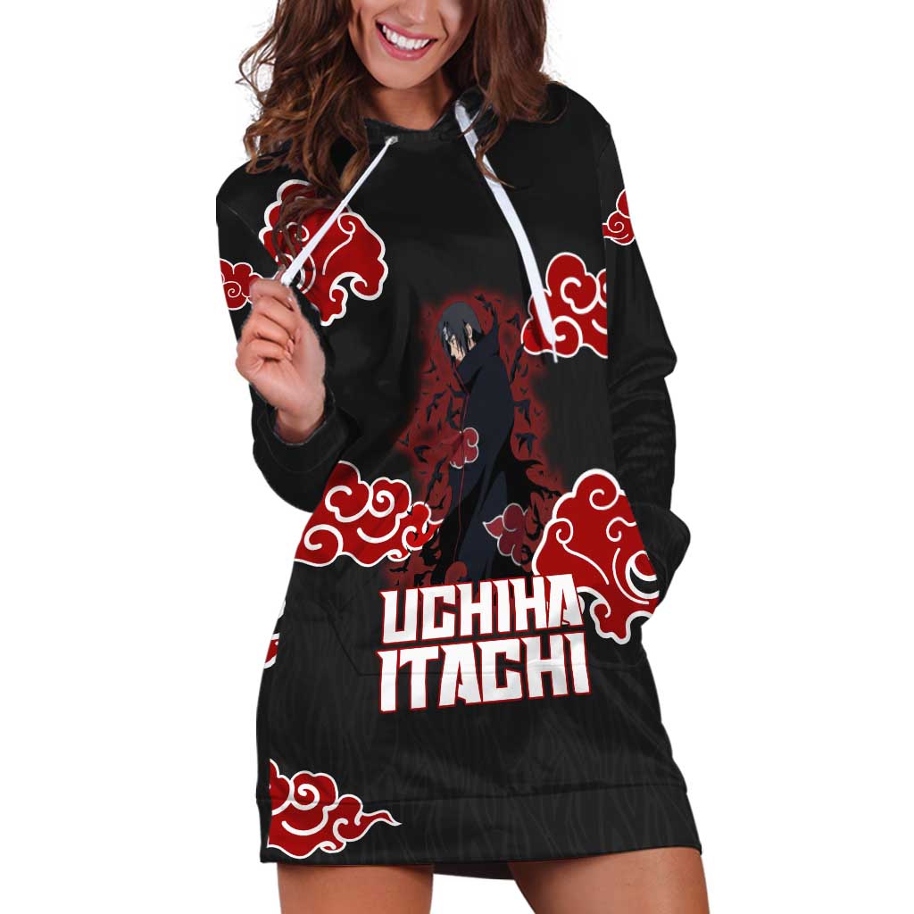 Uchiha Itachi Naruto Hoodie Dress Akatsuki Cloud Anime Shadow Style