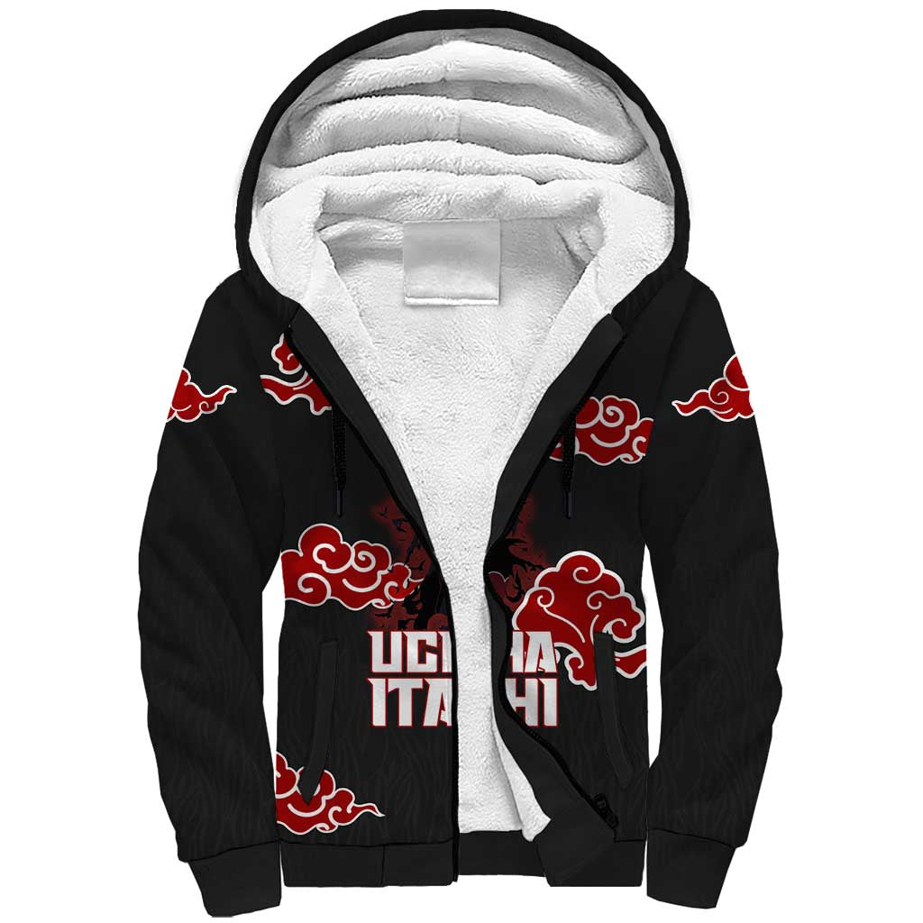 Uchiha Itachi Naruto Sherpa Hoodie Akatsuki Cloud Anime Shadow Style