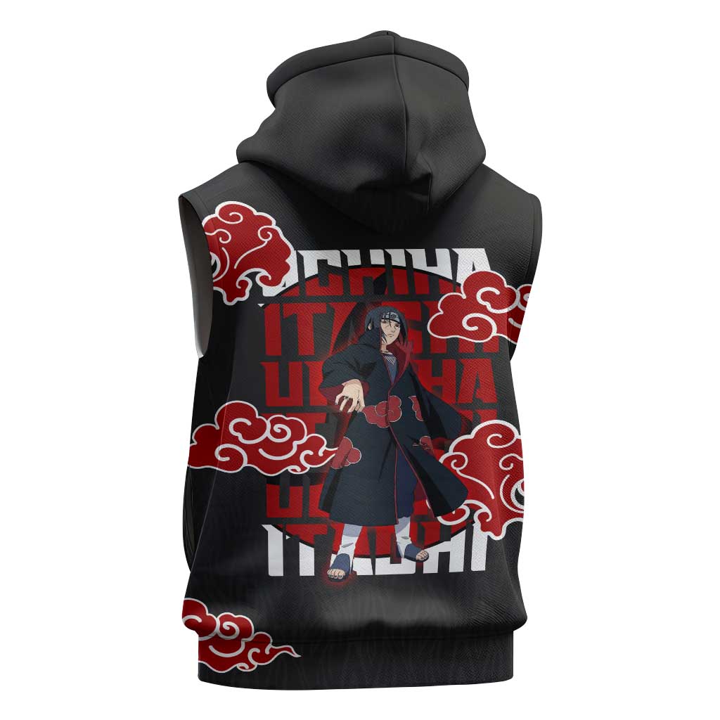 Uchiha Itachi Naruto Sleeveless Hoodie Akatsuki Cloud Anime Shadow Style