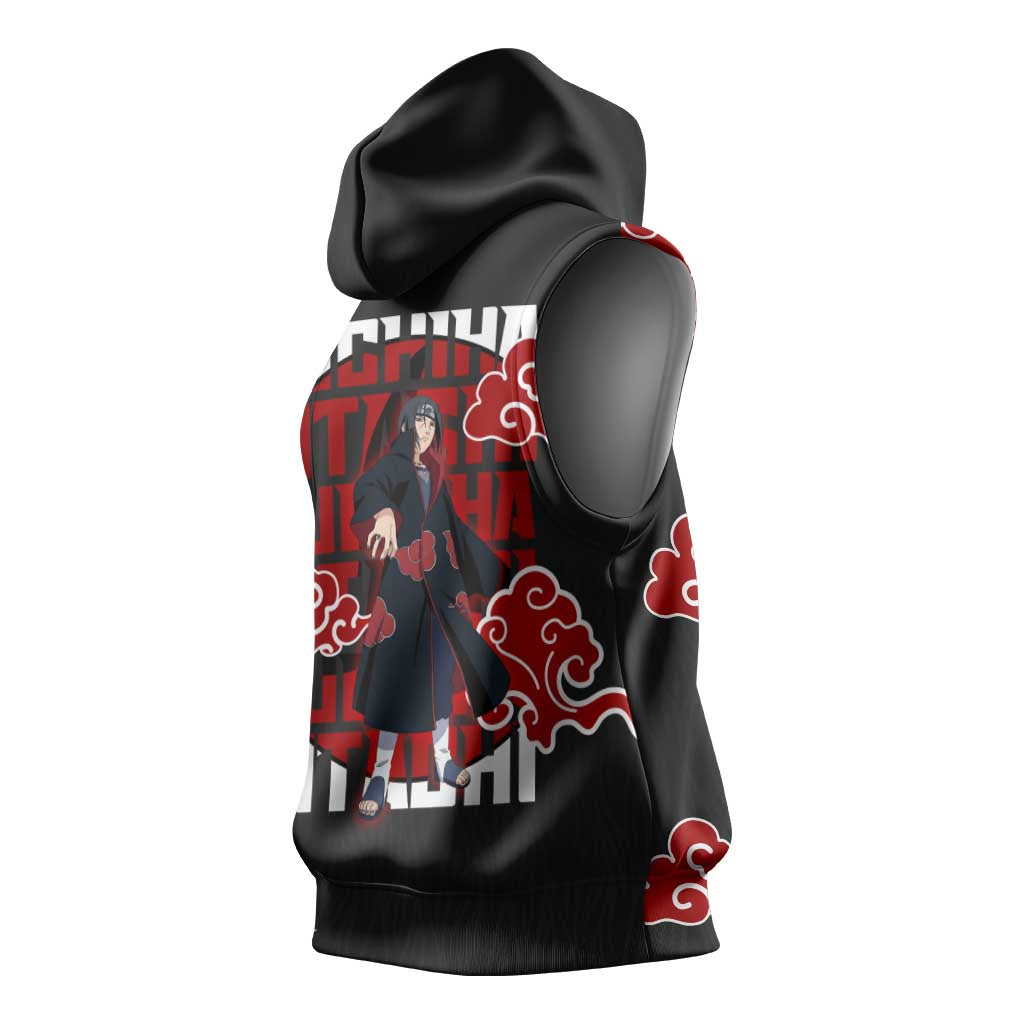 Uchiha Itachi Naruto Sleeveless Hoodie Akatsuki Cloud Anime Shadow Style