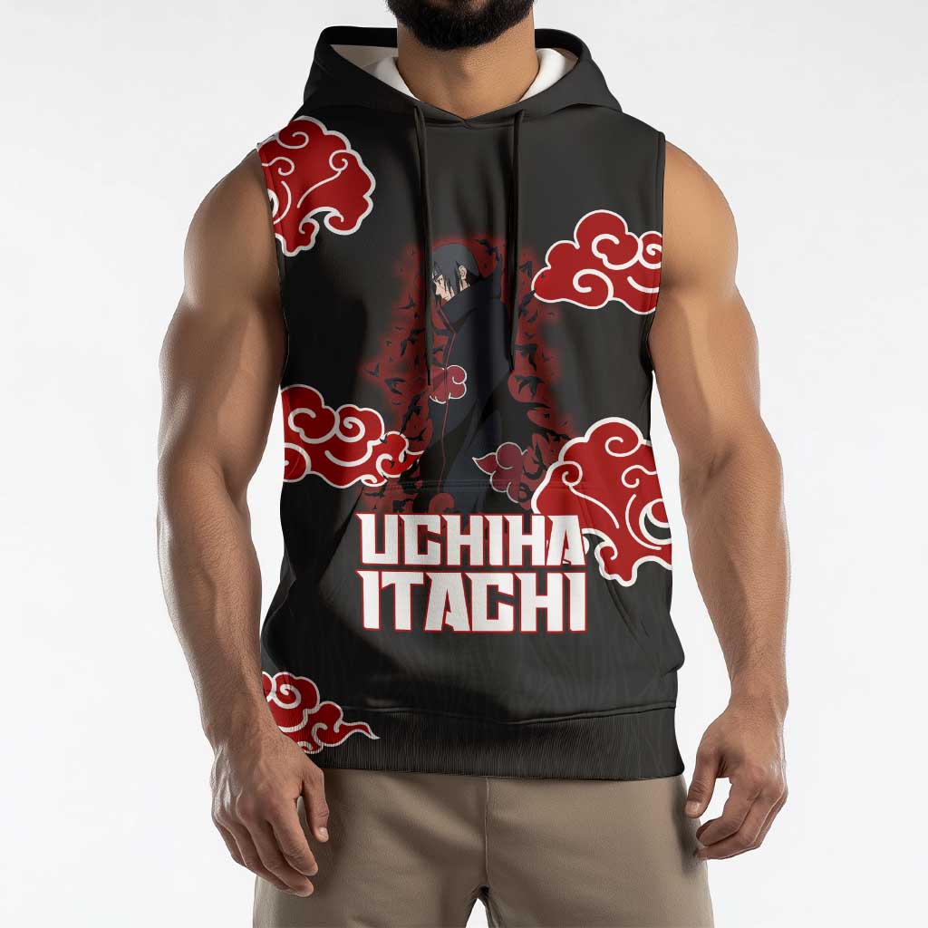 Uchiha Itachi Naruto Sleeveless Hoodie Akatsuki Cloud Anime Shadow Style