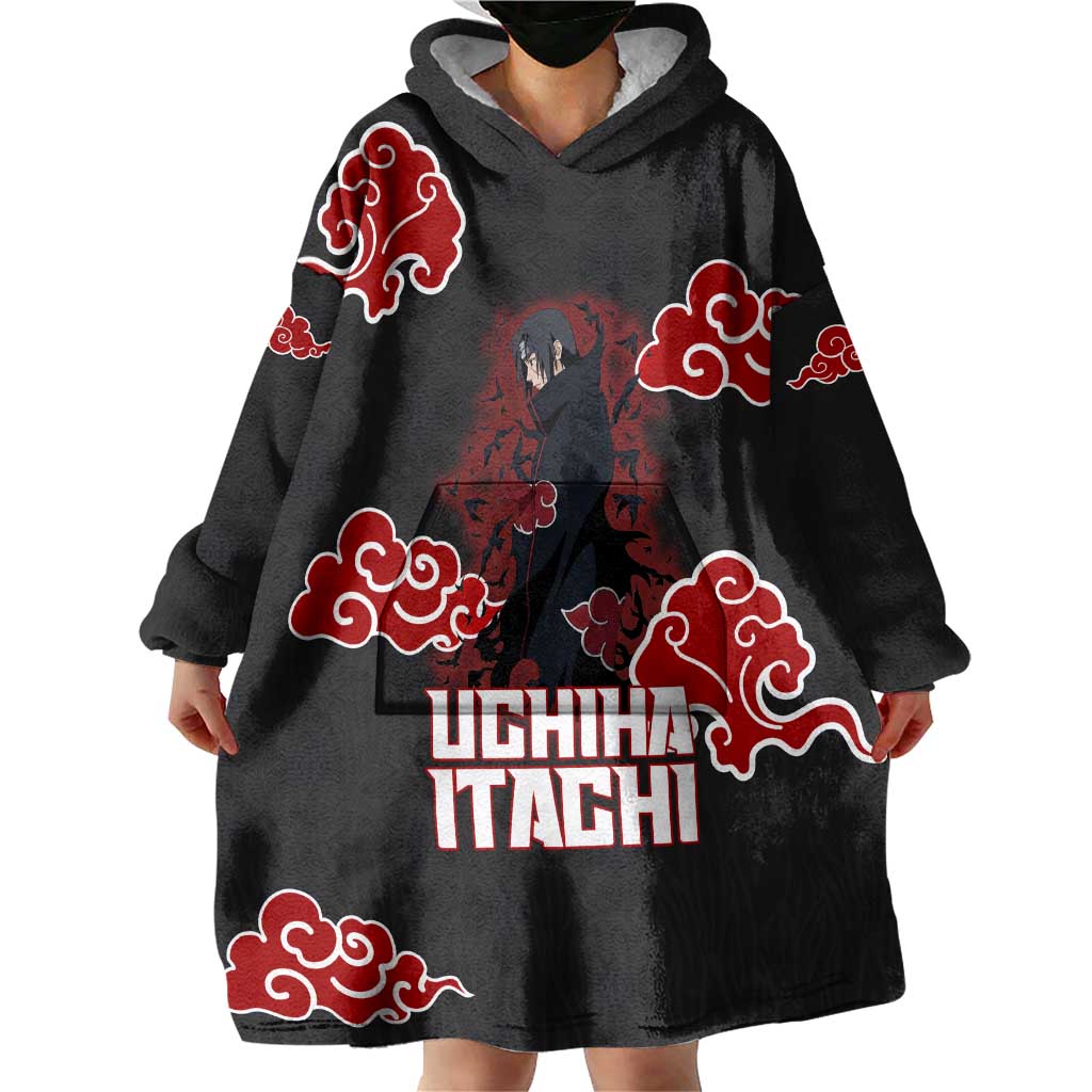 Uchiha Itachi Naruto Wearable Blanket Hoodie Akatsuki Cloud Anime Shadow Style