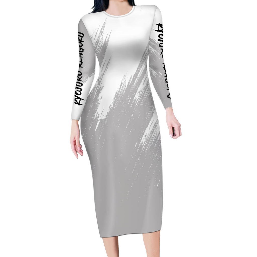 Kyojuro Rengoku Long Sleeve Bodycon Dress