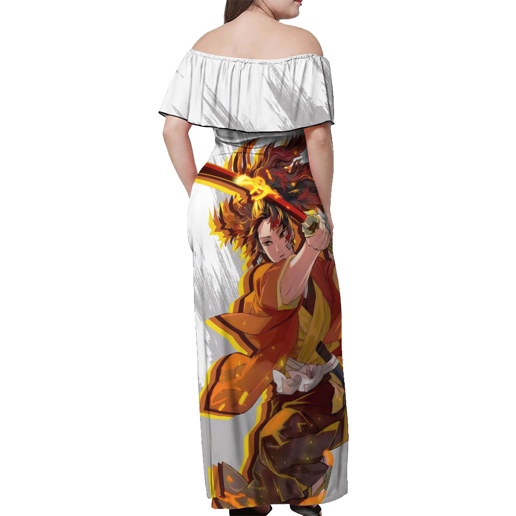 Kokushibo and Yoriichi Tsugikuni Off Shoulder Maxi Dress