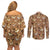 Eevee Pattern Style Couples Matching Off Shoulder Short Dress and Long Sleeve Button Shirt