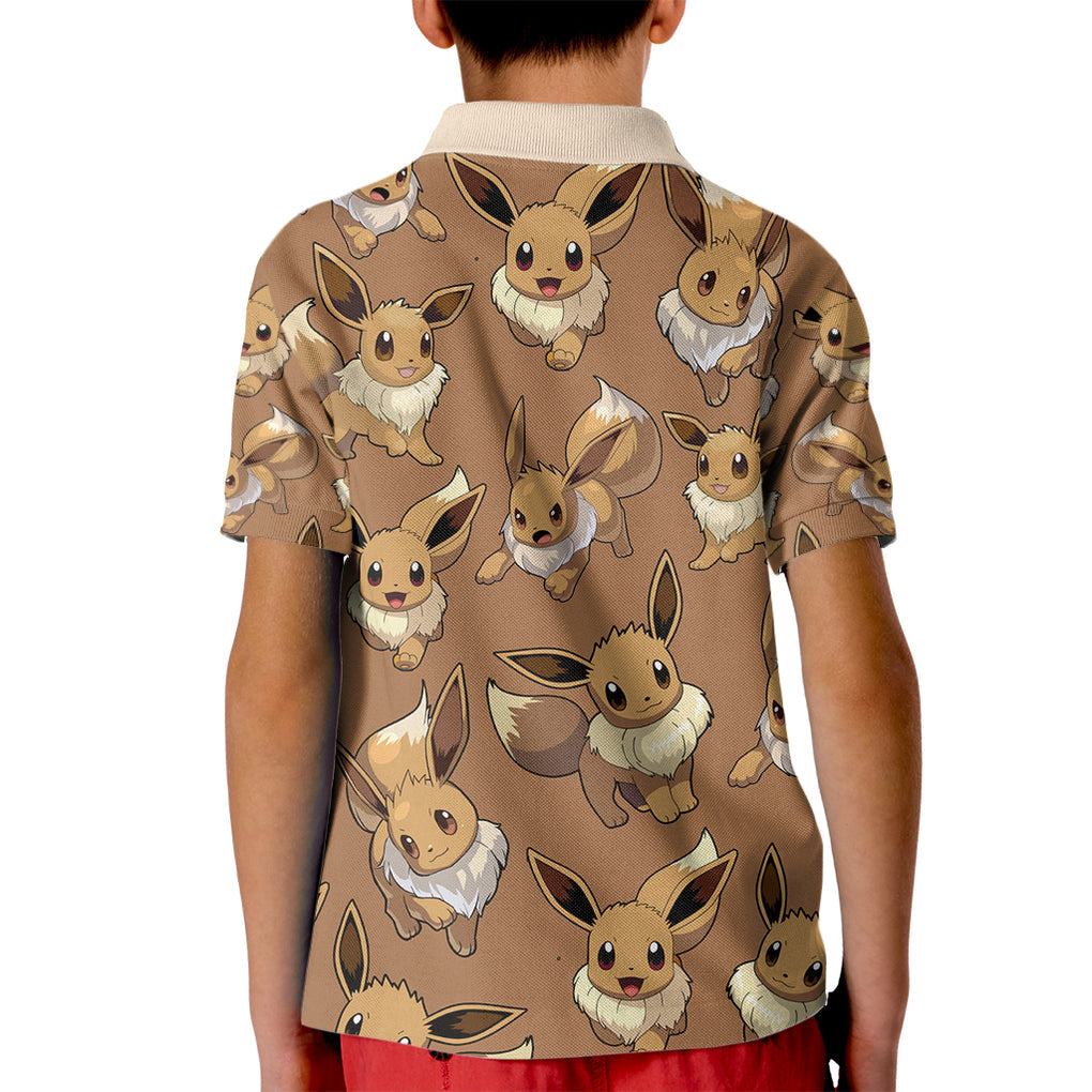 Eevee Pattern Style Kid Polo Shirt
